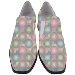 Seamless Pattern Pastels Background Slip On Heel Loafers