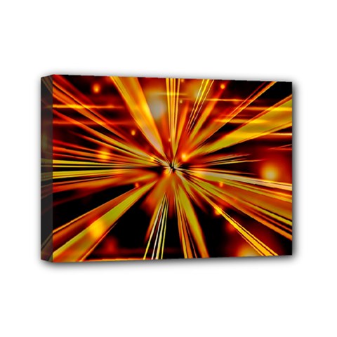 Zoom Effect Explosion Fire Sparks Mini Canvas 7  X 5  (stretched)