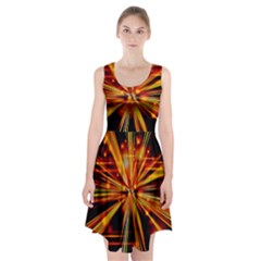 Zoom Effect Explosion Fire Sparks Racerback Midi Dress