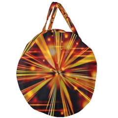 Zoom Effect Explosion Fire Sparks Giant Round Zipper Tote by HermanTelo