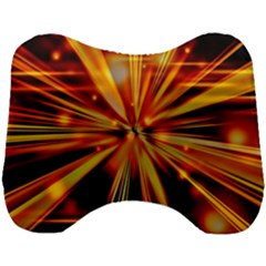 Zoom Effect Explosion Fire Sparks Head Support Cushion by HermanTelo