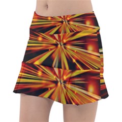 Zoom Effect Explosion Fire Sparks Tennis Skirt by HermanTelo