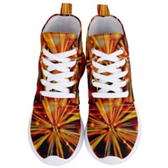 Zoom Effect Explosion Fire Sparks Women s Lightweight High Top Sneakers