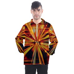 Zoom Effect Explosion Fire Sparks Men s Half Zip Pullover by HermanTelo