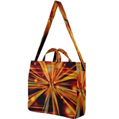 Zoom Effect Explosion Fire Sparks Square Shoulder Tote Bag by HermanTelo