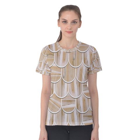 Texture Background Brown Beige Women s Cotton Tee by HermanTelo