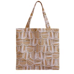 Texture Background Brown Beige Zipper Grocery Tote Bag