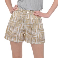 Texture Background Brown Beige Ripstop Shorts