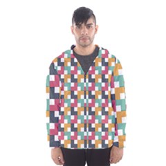 Abstract Geometric Men s Hooded Windbreaker