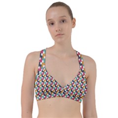 Abstract Geometric Sweetheart Sports Bra