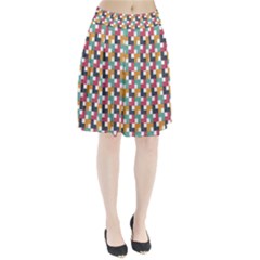 Abstract Geometric Pleated Skirt