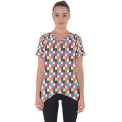 Abstract Geometric Cut Out Side Drop Tee by HermanTelo