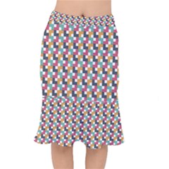 Abstract Geometric Mermaid Skirt