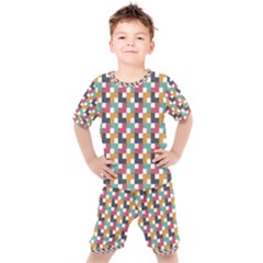 Abstract Geometric Kids  Tee And Shorts Set by HermanTelo