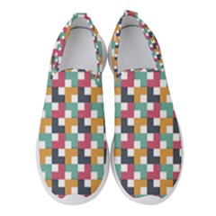 Abstract Geometric Women s Slip On Sneakers