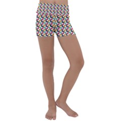 Abstract Geometric Kids  Lightweight Velour Yoga Shorts