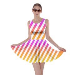 Abstract Lines Mockup Oblique Skater Dress