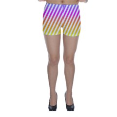 Abstract Lines Mockup Oblique Skinny Shorts