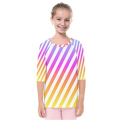 Abstract Lines Mockup Oblique Kids  Quarter Sleeve Raglan Tee