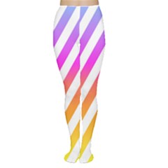 Abstract Lines Mockup Oblique Tights