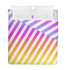 Abstract Lines Mockup Oblique Duvet Cover Double Side (Full/ Double Size)