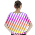 Abstract Lines Mockup Oblique Batwing Chiffon Blouse View2