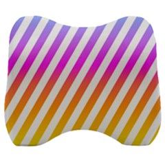 Abstract Lines Mockup Oblique Velour Head Support Cushion