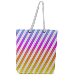 Abstract Lines Mockup Oblique Full Print Rope Handle Tote (Large)