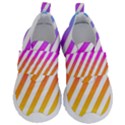 Abstract Lines Mockup Oblique Kids  Velcro No Lace Shoes View1