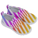 Abstract Lines Mockup Oblique Kids  Velcro No Lace Shoes View3