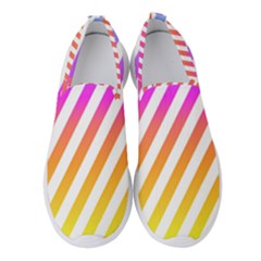 Abstract Lines Mockup Oblique Women s Slip On Sneakers