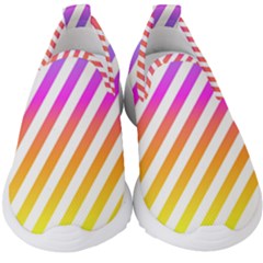 Abstract Lines Mockup Oblique Kids  Slip On Sneakers