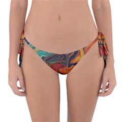 Abstract Art Pattern Reversible Bikini Bottom