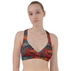 Abstract Art Pattern Sweetheart Sports Bra