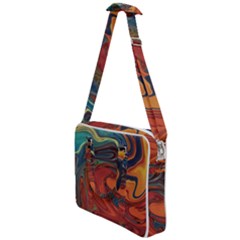 Abstract Art Pattern Cross Body Office Bag