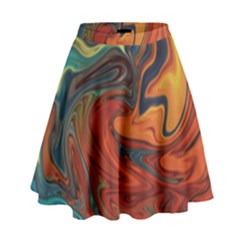 Abstract Art Pattern High Waist Skirt