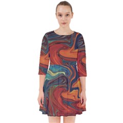 Abstract Art Pattern Smock Dress