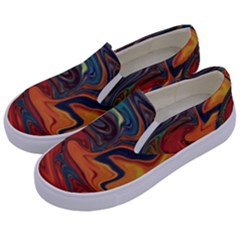 Abstract Art Pattern Kids  Canvas Slip Ons by HermanTelo