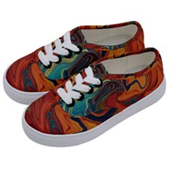 Abstract Art Pattern Kids  Classic Low Top Sneakers by HermanTelo