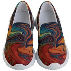 Abstract Art Pattern Kids  Lightweight Slip Ons by HermanTelo