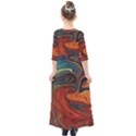 Abstract Art Pattern Kids  Quarter Sleeve Maxi Dress View2