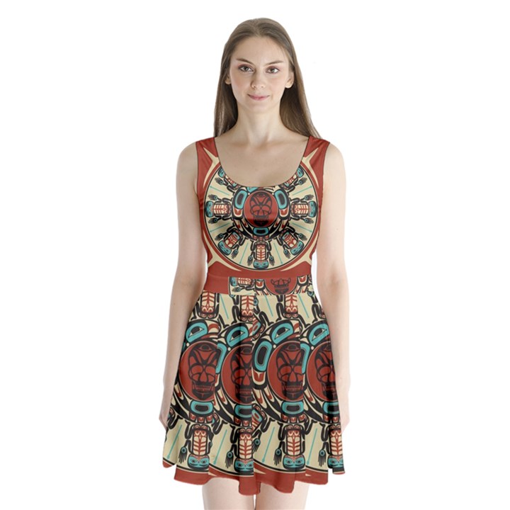 Grateful Dead Pacific Northwest Cover Split Back Mini Dress 