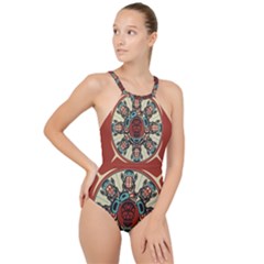 Grateful Dead Pacific Northwest Cover High Neck One Piece Swimsuit by Sapixe