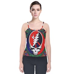 Grateful Dead Velvet Spaghetti Strap Top by Sapixe