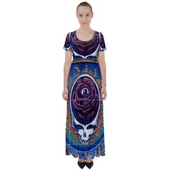 Grateful Dead Ahead Of Their Time High Waist Short Sleeve Maxi Dress by Sapixe