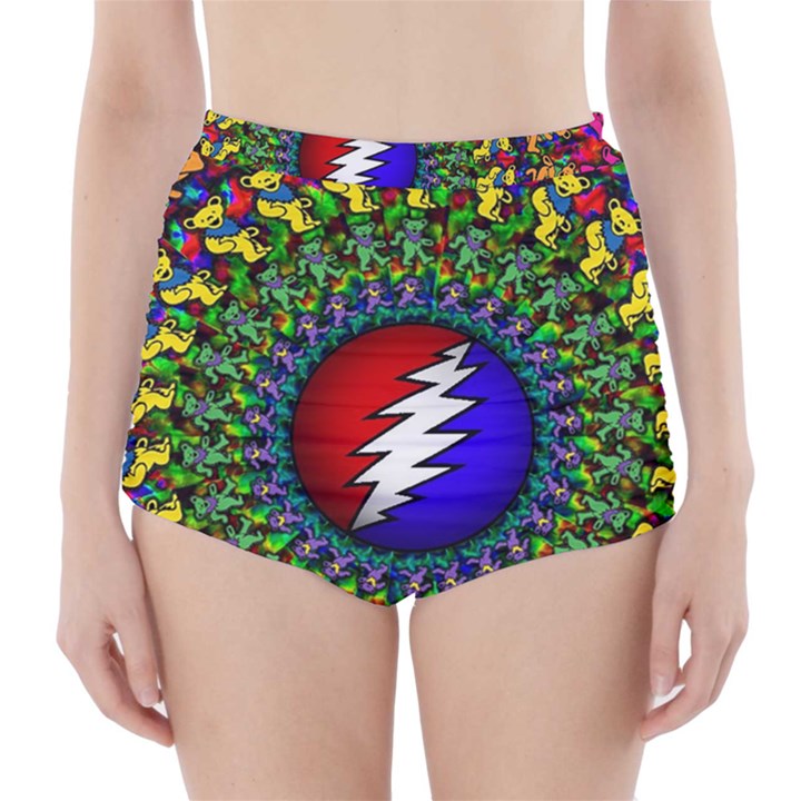 Grateful Dead High-Waisted Bikini Bottoms