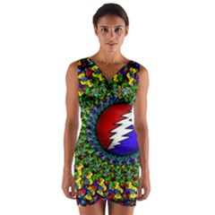 Grateful Dead Wrap Front Bodycon Dress by Sapixe