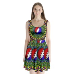 Grateful Dead Split Back Mini Dress  by Sapixe