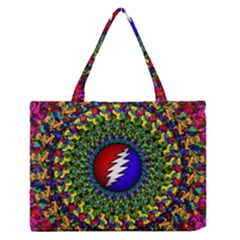 Grateful Dead Zipper Medium Tote Bag by Sapixe