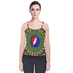 Grateful Dead Velvet Spaghetti Strap Top by Sapixe